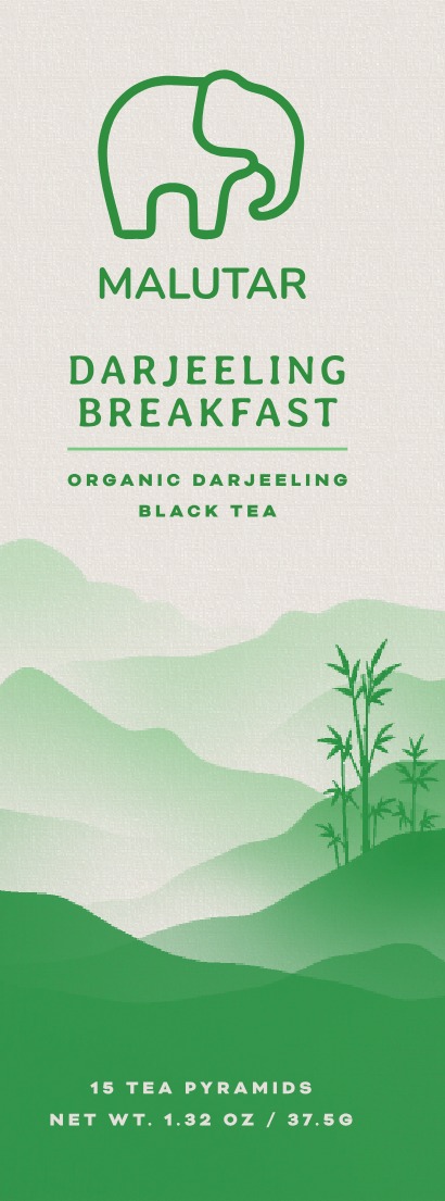 New Malutar Darjeeling Breakfast orthodox tea box design