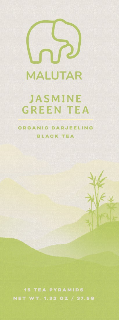 New Malutar Jasmine Green Tea orthodox tea box design